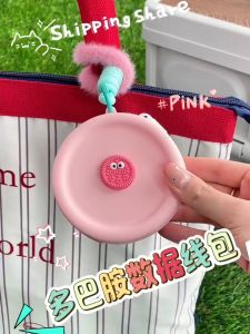 กระเป๋าใส่เหรียญ ซิลิโคน ทรงกลม ขนาดเล็ก แบบพกพา กันน้ํา สายเคเบิลข้อมูล หูฟัง เครื่องประดับ กระเป๋าเครื่องสําอาง 2123