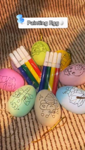 Plastic Painting Fake EggsEaster Eggs Realistic Eggs for DIY Crafts Painting Egg Party Home Decor Kids