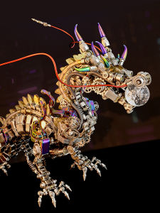 Hellishly Difficult Metal Assembly Model Precision Mechanical Toy Large Size Adult Ten Level Building Blocks Tiger Dragon Rabbit