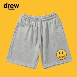 Quần Short Cotton Drew Letter Smile Five-Five Mùa Hè Thường Ngày Thoải Mái Thoáng Khí Cho Thanh Thiếu Niên Quần Thể Thao