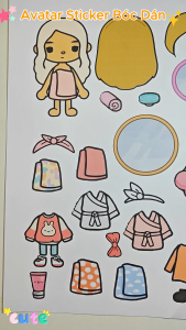(15B)Bộ Avatar Sticker đồ chơi bóc dán đồ chơi bóc dán handmade sáng tạo cho bé