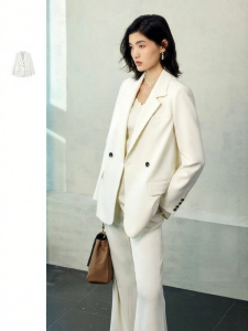 Áo Blazer Nữ Ngắn Dành Cho Công Sở và Thường Ngày Màu Trắng