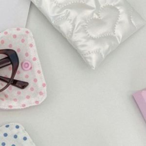 Quilted Love Candy Colored Glasses Bag Sunglasses Protector Ins Style Coin Purse Anti-scratch Portable Lipstick Storage Bag
