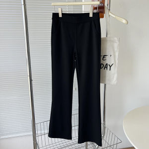 High Waist Flared Pants Womens Spring Autumn Slimming Black Long Legged Horse Hoof Bottoming Trousers Versatile Casual Pants