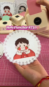 Pelubang Kertas Bulat Motif Renda / Lace Corner Puncher Kamei