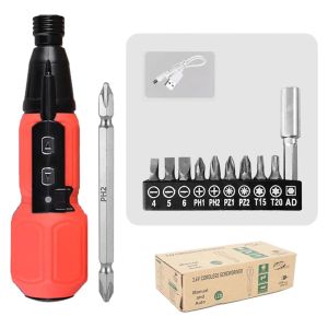 Bộ Tua Vít Điện Không Dây 3.7V Tua Vít Điện Tự Động Có Đèn LED Cho Máy Tính Laptop Sửa Chữa Máy Tính Cầm Tay Bộ Dụng Cụ