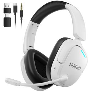 Tai Nghe Chơi Game Không Dây NUBWO HG04 Cho PS5/PS4 Kết Nối Kép 2.4G Bluetooth Tích Hợp Micro Khử Tiếng Ồn EQ Sâu Thiết Kế Gập Gọn Nhẹ Chất Liệu Da.