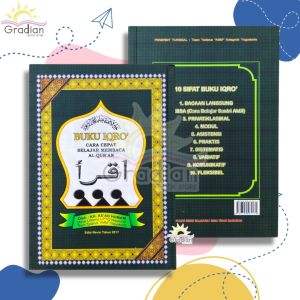 Buku Iqro Besar 1-6  | Hard Cover – Berwarna Bending Kuat Dijahit | ORIGINAL