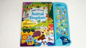Noisy Animal Kingdom Look & Find 50 Button Sound Book To Learn About Animals For Kids