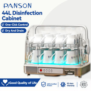 PANSON 44L UV Sterilizing Hot Air Dish Dryer desktop UV kitchen cabinet stainless steel tableware disinfect
