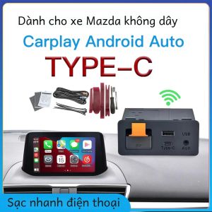 Bộ Chuyển Đổi Không Dây Type-C CarPlay Android Auto Hub USB Bộ OEM Dành Cho Mazda 2 3 6 CX3 CX5 CX8 CX9 MX5 Demio Miata TK78669U0C