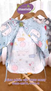 Áo yếm ăn dặm chống thấm dài tay cho bé tập ăn tập vẽ Mastela size từ 6-36 tháng