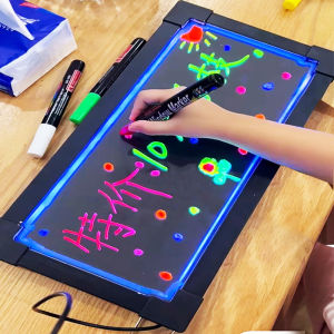 Glowing Blackboard LED Signboard Handwritten Hanging Style Flashing Words Lighted Outdoor Business Bar Fluorescent Board Display Board
