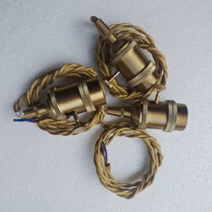 Crew Socket E27 Lamp Holder With Rotary Switch 1.3-meter 2 Core Wire DIY Imitation Copper Strip Switch E27 Lamp Head Accessories