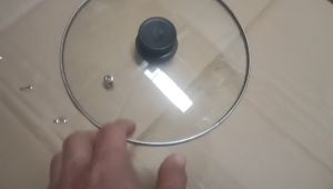 Nắp vung kính xoong nồi chảo (Kèm núm cầm cách nhiệt) có viền gờ thuỷ tinh dày chịu lực đủ size