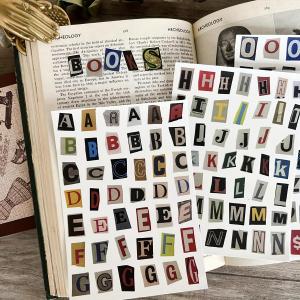 181 pieces of alphabet stickers 4 sheets with uppercase and lowercase letters from A to Z for planner DIY handmade decoration