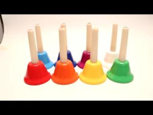 8pcs Colorful Musical Instrument Hand Bell  for Toddlers Children School Church Classroom