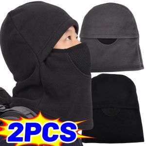 Full Face Mask Balaclava Winter Thermal Velvet Motorcycle Neck Warmer Windproof Breathable Cycling Helmet Liner Ski Hood Shield