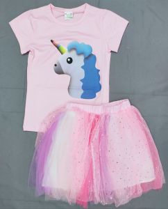 Unicorn Skirt Terno For Kids