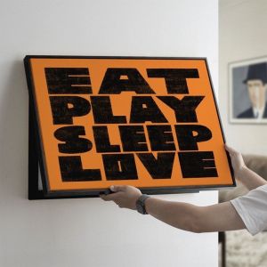 Tranh Trang Trí Hộp Đồng Hồ Điện Đa Phương Tiện Màu Trơn Đơn Giản Không Cần Khoan WiFi Hộp Điện Yếu