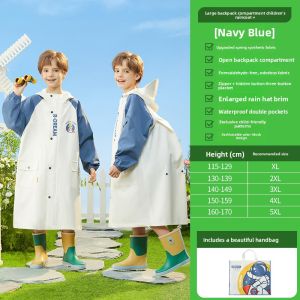 QUANYAN | Rainproof Raincoat for Boys and Girls with Backpack Pouch