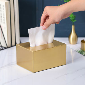 Luxurious Modern Fold-Over Wooden Tissue Box High-End Sensation Living Room Home Use Napkin Box Artistic Feelings Decorative