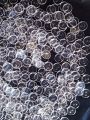 Butones polyester button black/clear sold per 100 Pcs . pang school uniforms and polo shirt.. 