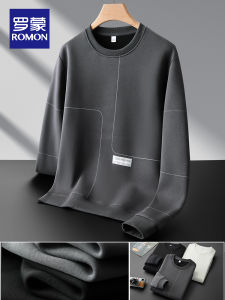 Loose Long Sleeve round Neck Mens Hoodie Base Layer Shirt Spring New Style Casual Cotton Polyester Blend Antibacterial