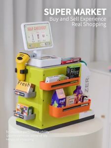 ชุดของเล่น Home Supermarket จำลองซูปเปอร์ มาเก็ต 46 ชิ้น ของเล่นไม้เสริมพัฒนาการสำหรับเด็ก