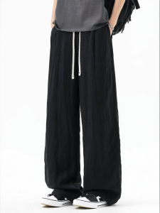 Wood soon | Drape Casual Trousers Mens Long Pants