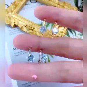 SMiAO Anting Titanium Motif Desi Laku Keras Permata Gold Silver Dewasa Wanita
