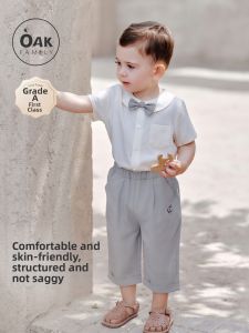 OAK FAMILY | Kids Summer Tencel Linen Straight Loose Pants