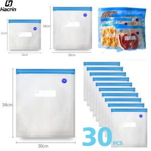 10 Chiếc/30 Chiếc Túi Đóng Gói Chân Không Không Chứa BPA Có Thể Tái Sử Dụng Bảo Quản Thực Phẩm Dây Kéo Niêm Phong Túi Cho Nhà Bếp Máy Hút Chân Không Máy