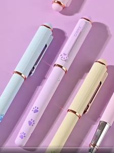 Hero | HERO P360M Concealed Nib Fountain Pen 0.38mm EF Iridium Nib Metal Grip Magnetic Cap Cat Claw Clip Thermo Erasable Quick Drying