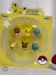 Pokemon Anime Action Figures Charmander Squirtle Pikachu Bulbasaur Mini Doll Original Genuine Model Ornament Toy Gift