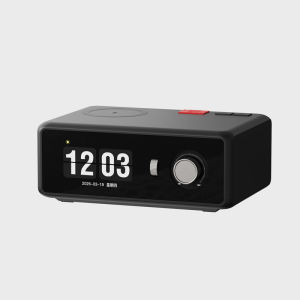 Bluetooth Speaker with Lyric Display & 15W Wireless Charger - 3.5" HD TFT Screen Desktop Clock Speaker 360° Surround Sound Bluetooth 5.3 Modern Art Table Audio for Home Office Nightstand