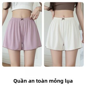 MiiOW | Quần lót nữ Ice Silk mùa hè mỏng thoáng khí quần an toàn mềm mại cỡ lớn quần đùi ngắn thoải mái thoáng khí