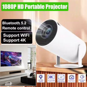 1080P HD Projector - Portable Cylinder Design Projector for Home Theater Use