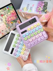 ✔เครื่องคิดเลขสีพาสเทล 12 หลัก หน้าจอขนาดใหญ่ ลายจุด เครื่องเขียน สําหรับโรงเรียน และสํานักงาน สไตล์เกาหลี  RH2208