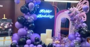 Bộ 111 Bóng Bay Latex Màu Hồng Nóng Và Tím Bộ Dụng Cụ Trang Trí Vòm Cổng Cho Đám Cưới Sinh Nhật Kỷ Niệm Trang Trí Trong Nhà Và Ngoài Trời