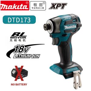Makita | Makita DTD173 Blue 18V Brushless Lithium-ion Impact Driver Multifunctional Electric Screwdriver With Drill Bits DIY Power Tool