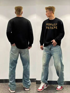 Áo Thun Dài Tay in Chữ Cổ Điển Mỹ Dành Cho Nam Mùa Thu Cổ Nhỏ Áo Lót Rộng Phong Cách Đơn Giản Áo Thun Cotton Nguyên Chất Thoáng Khí