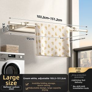 TIANDIYU | Fixed Invisible Telescopic Wall Mounted Clothes Drying Rack