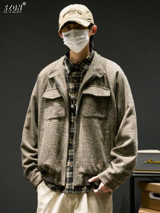 SZON | Mens Vintage Checkered Harrington Jacket