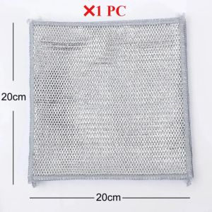 Metal Wire Mesh Cleaning Cloths Universal Sink Faucet Tea Stain Rag Microwave Gas Stove Dishwashing Scouring Pad Kitchen Towels