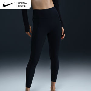 Nike Universa Womens High-Waisted 7/8 Leggings with No Front Seam - Black [HQ6814-010]