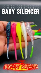 Baby Silencer 7.5cm/2.6g 1pcs TPR Double Tail Sp Soft Bait Soft Plastic plastik Umpan Silent Killer Toman Haruan UL Lure