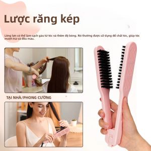 Lược Chải Thẳng Tóc 2 Trong 1 Máy Làm Thẳng Tóc Nóng Cho Nữ Chống Rối Làm Mượt Tạo Kiểu Chất Liệu Nhựa