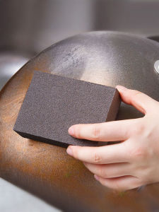 Magic Nano Diamond Sand Sponge Cleaner 3 ชิ้น สำหรับทำความสะอาดครัว สิ่งสกปรกติดกระทะ กัดสีเหล็ก ขจัดคราบสนิม