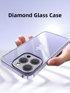 Henyou | Silicone Glass Phone Case For Apple 13 Pro Max Full Cover Lens Protection Mens Style Anti-Fall Creative Popular Model Compatible